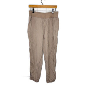 Paparazzi Lyocell Jogger Pants Beige Women’s Size S | Lightweight Tapered Fit